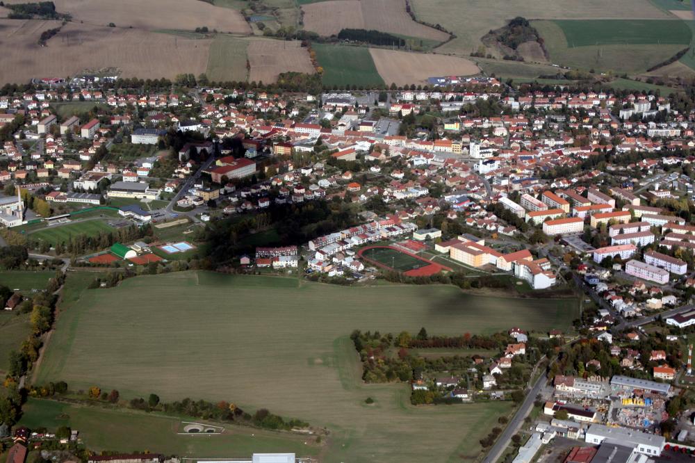 Bystřice nad Pernštejnem - pohled z ptačí perspektivy 1