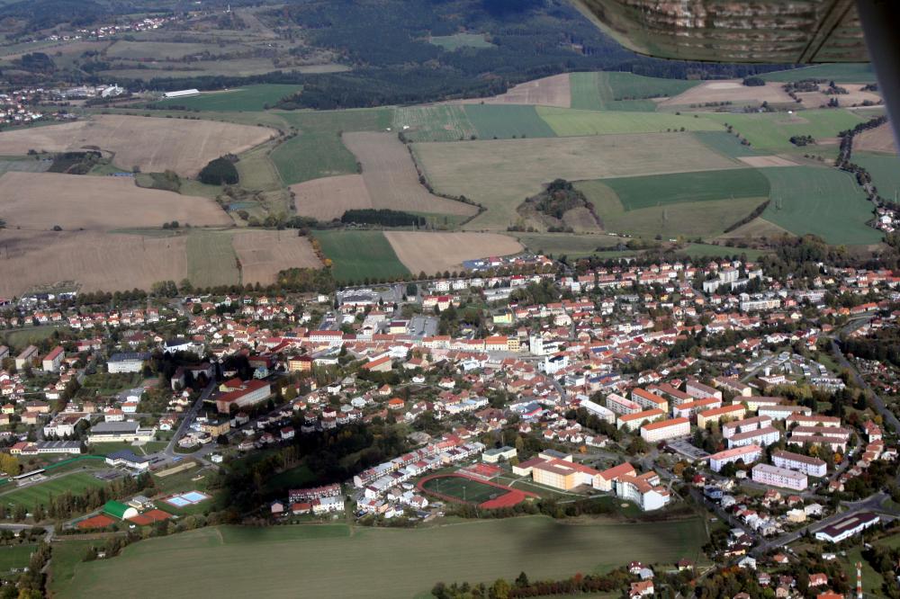 Bystřice nad Pernštejnem - pohled z ptačí perspektivy 2