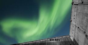 Arctic Light over the old factory